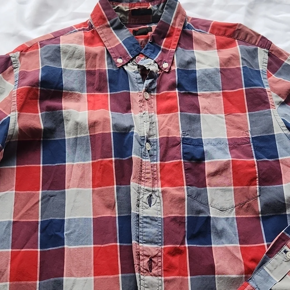 J Crew Men's Multicolor Checkered Shirt